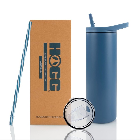 20oz POWDER COATED DUO SKINNY TUMBLER WINTER SKY - Picture 1 of 3